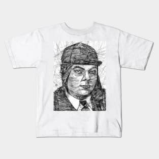 ANTOINE DE SAINT-EXUPERY ink portrait .1 Kids T-Shirt